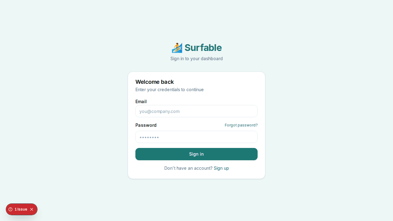 Sign up for Surfable